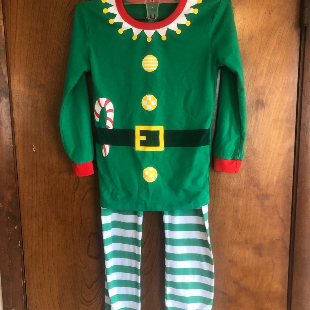 Kid’s Shelry Christmas Elf Two Piece Pajama Set